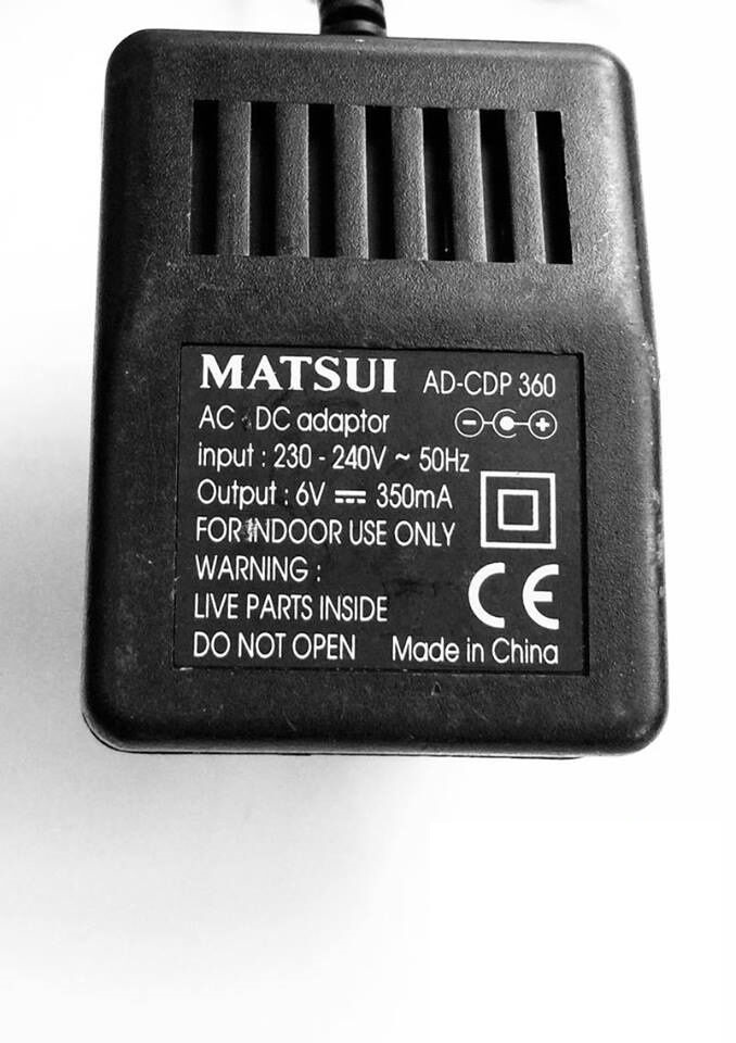 *100% Brand NEW* 6V 350mA MATSUI AD-CDP 360 AC ADAPTER POWER SUPPLY